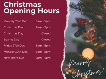 Christmas Opening Times 2024